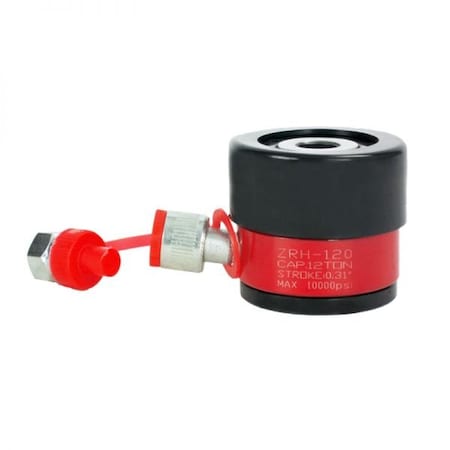 ZRH-120 Single Acting Cylinder, Hollow Plunger, 12 Ton, 0.31in Stroke Min. Height 2.19in